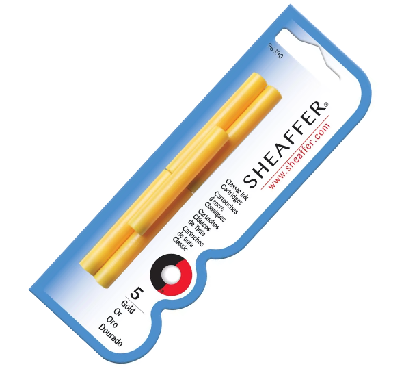Sheaffer Skrip FP Ink Cartridges Gold 5PK