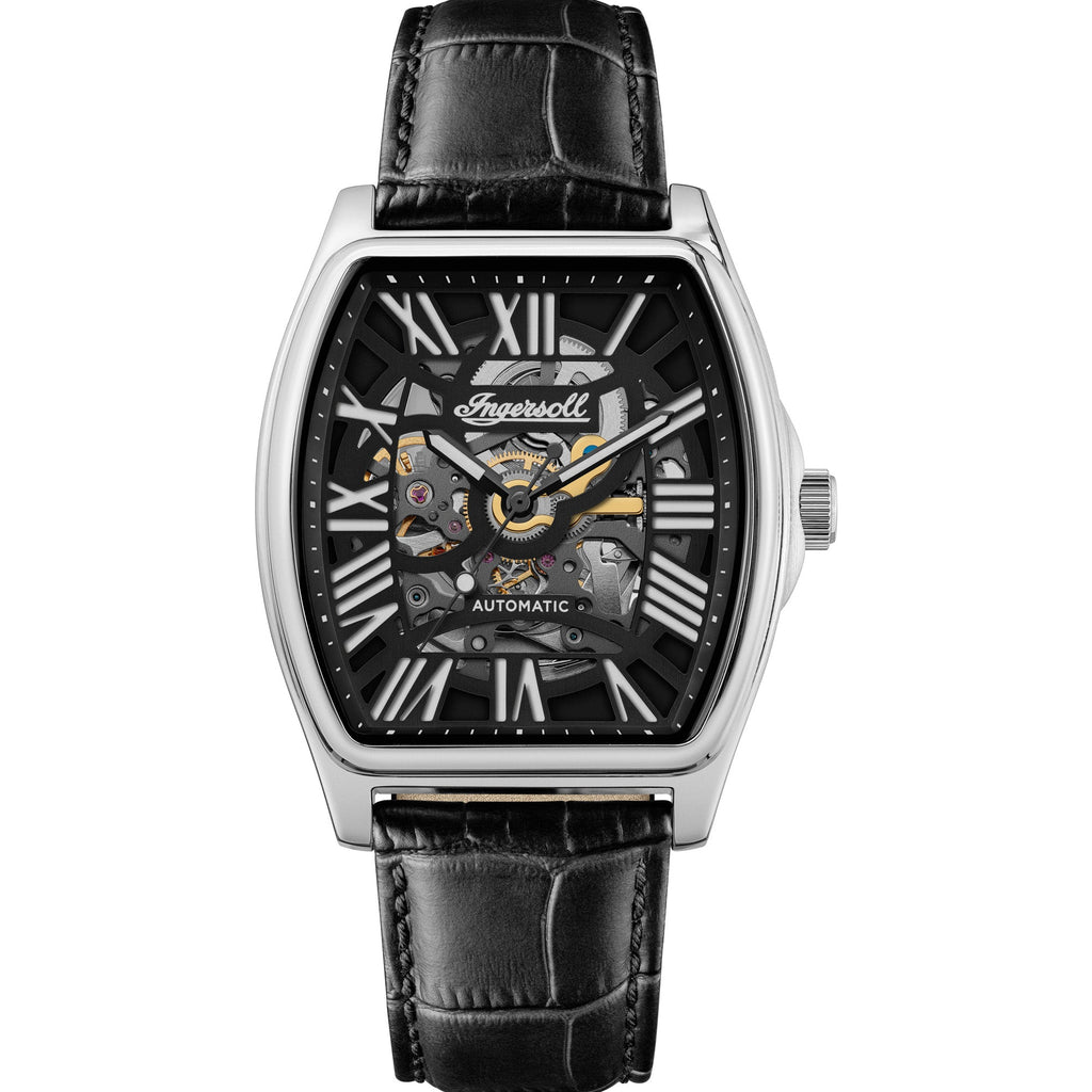 Ingersoll The California Automatic Black Leather Strap Watch