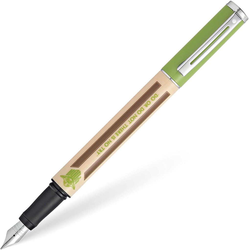 Sheaffer Gel Fountain Pen Chrome Trim Star Wars YODA