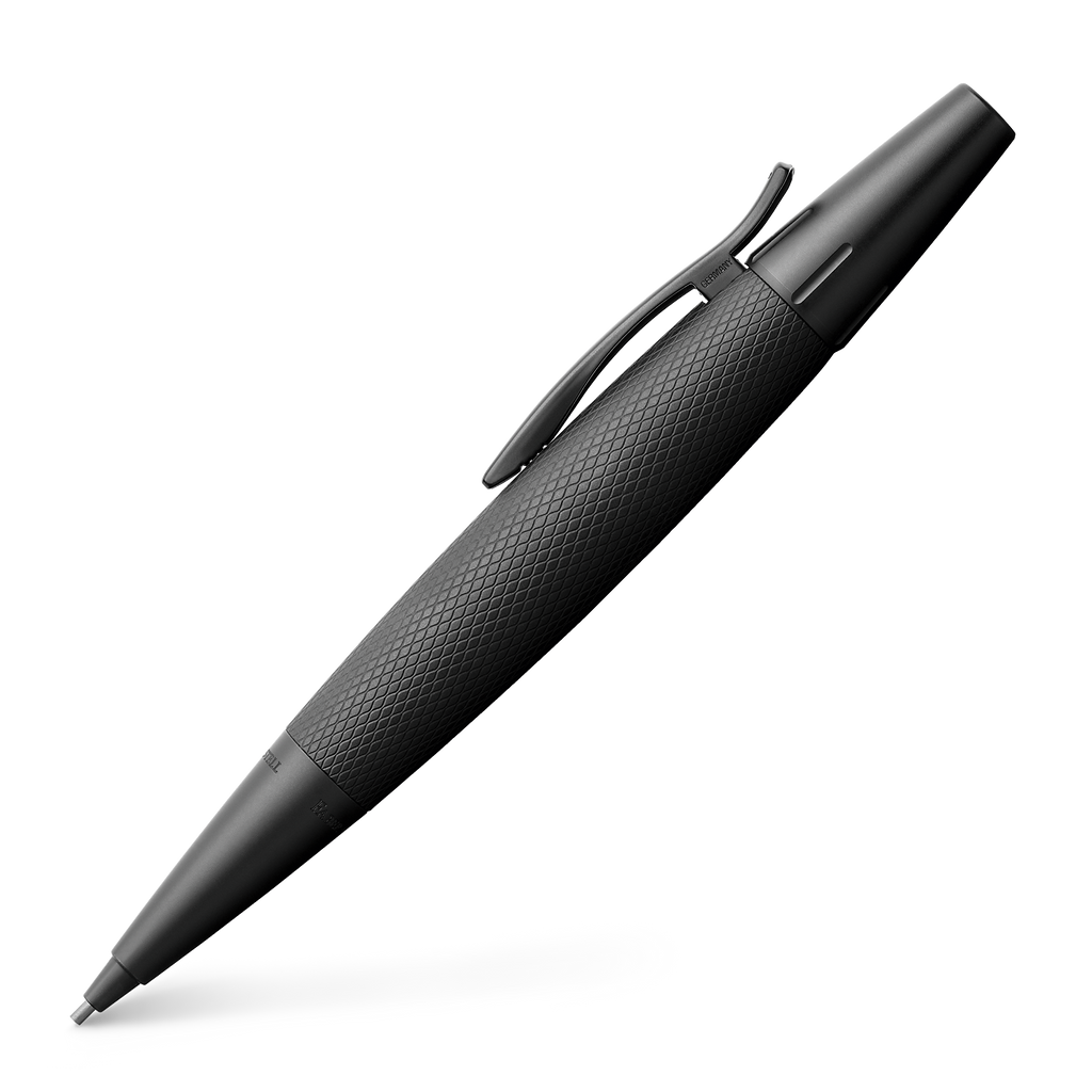 19-138690 e-motion PureBlack TwistPencil ProductShot Diagonal Faber Castell