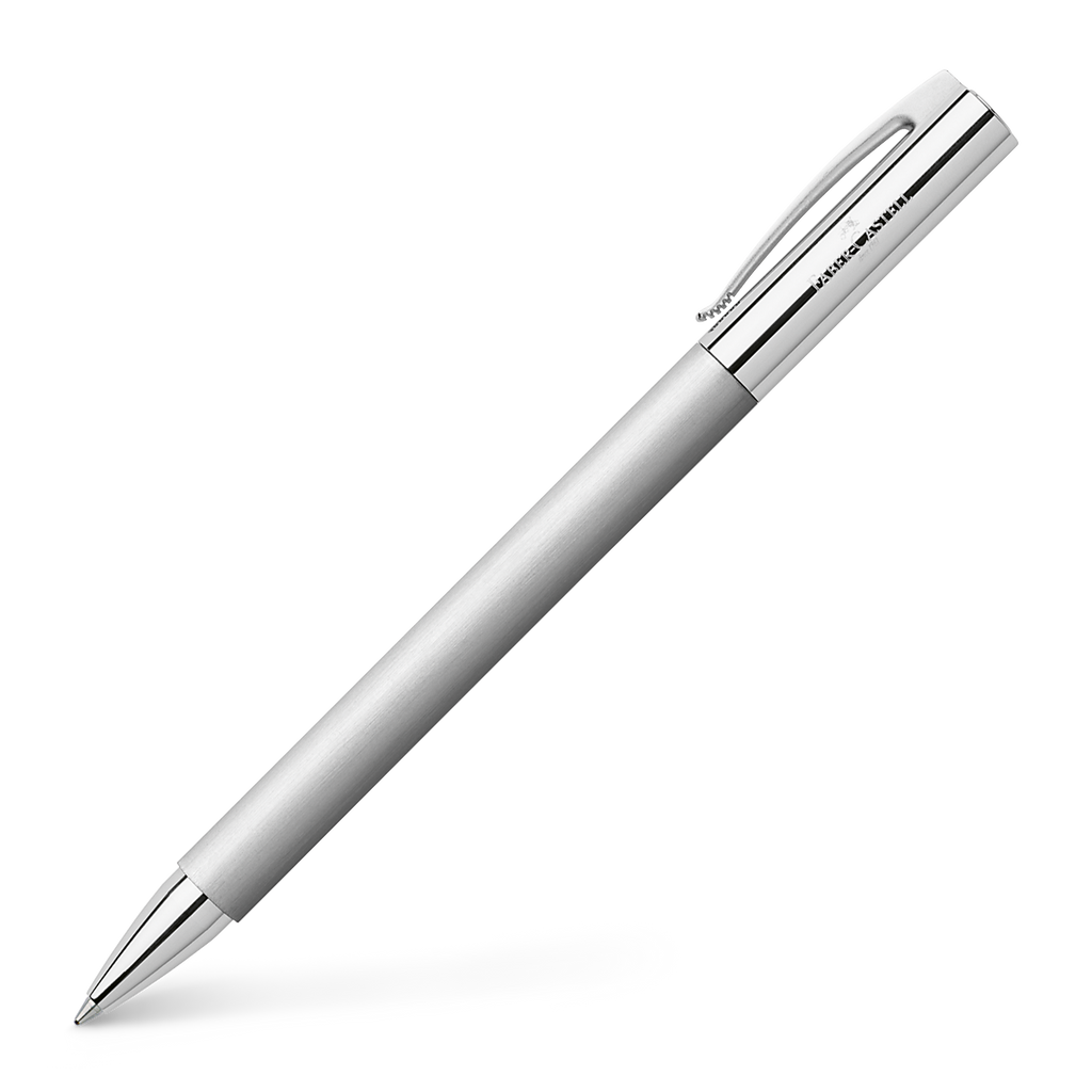 19-148152 Ambition StainlessSteel TwistBallpointPen ProductShot Diagonal Faber Castell
