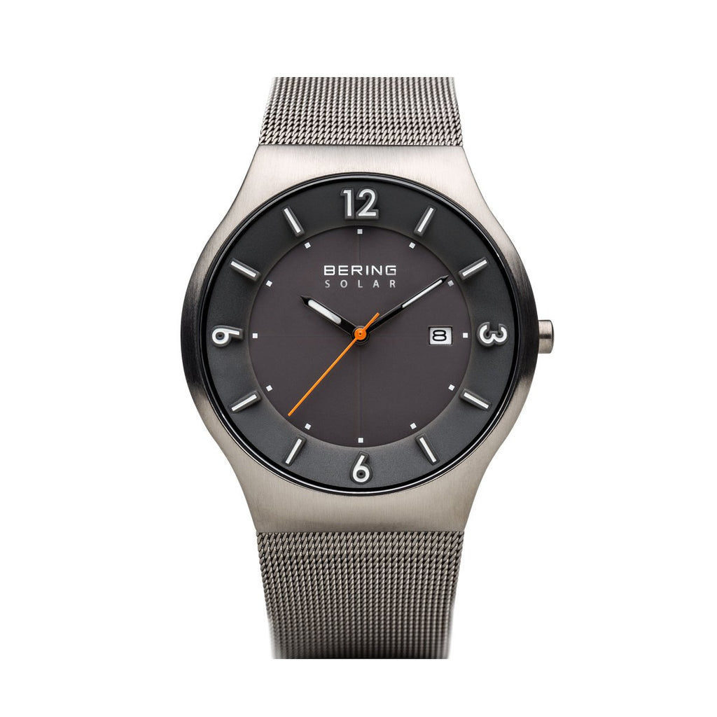 Bering Solar Brushed Grey Watch