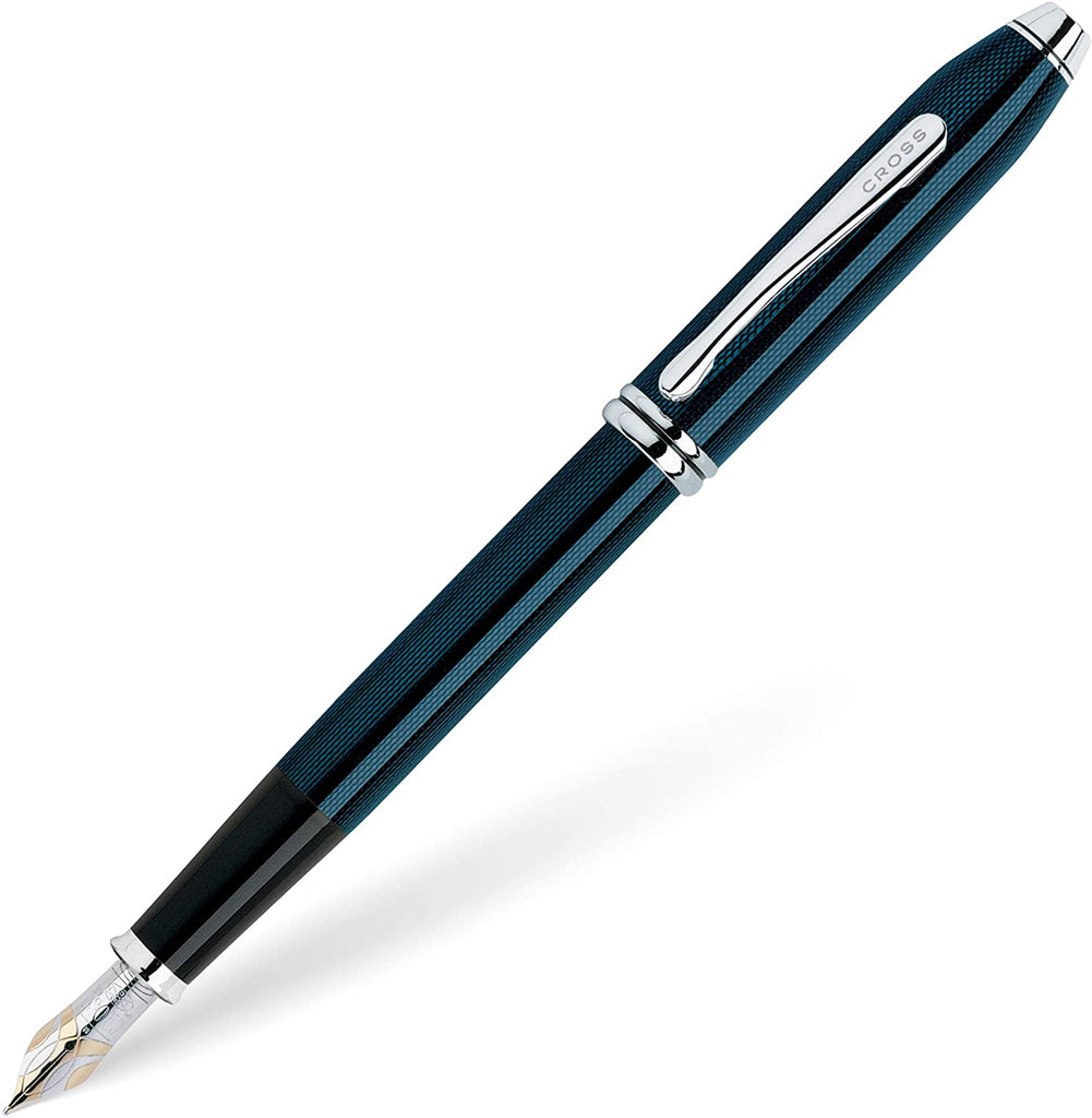 Cross Townsend Quartz Blue Lacquer Rhodium-Plated Fountain Pen