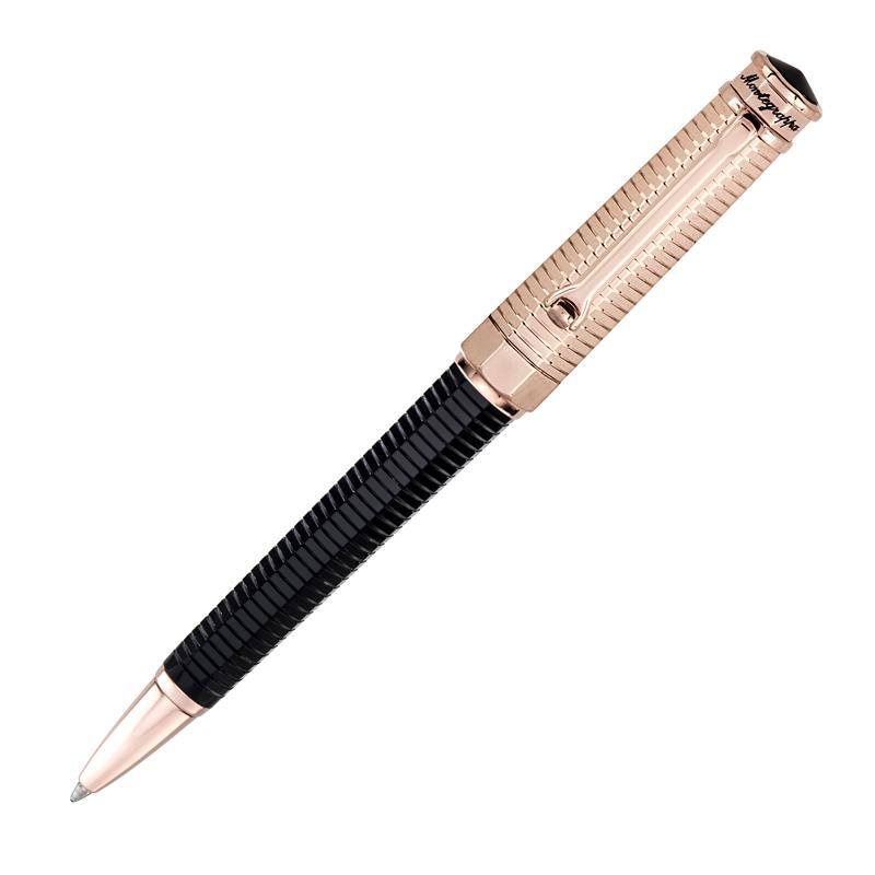 Montegrappa Nero Uno Duetto Rose Gold Black Ball Pen