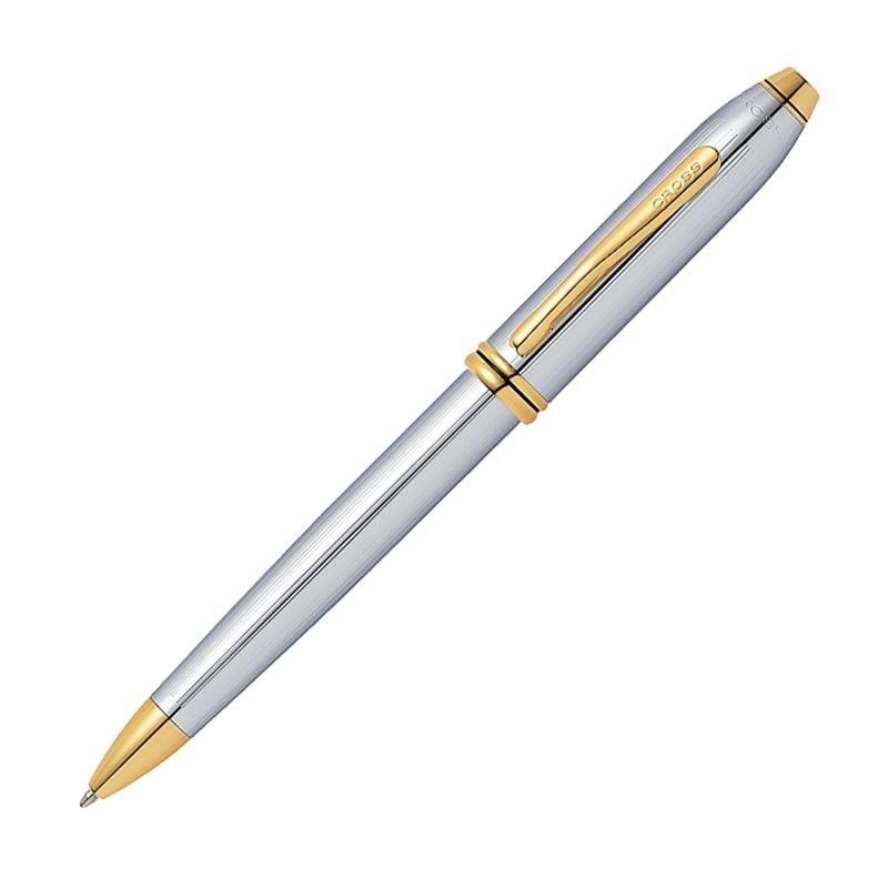 Cross Townsend Medalist Chrome Gold Trim Ballpoint Pen