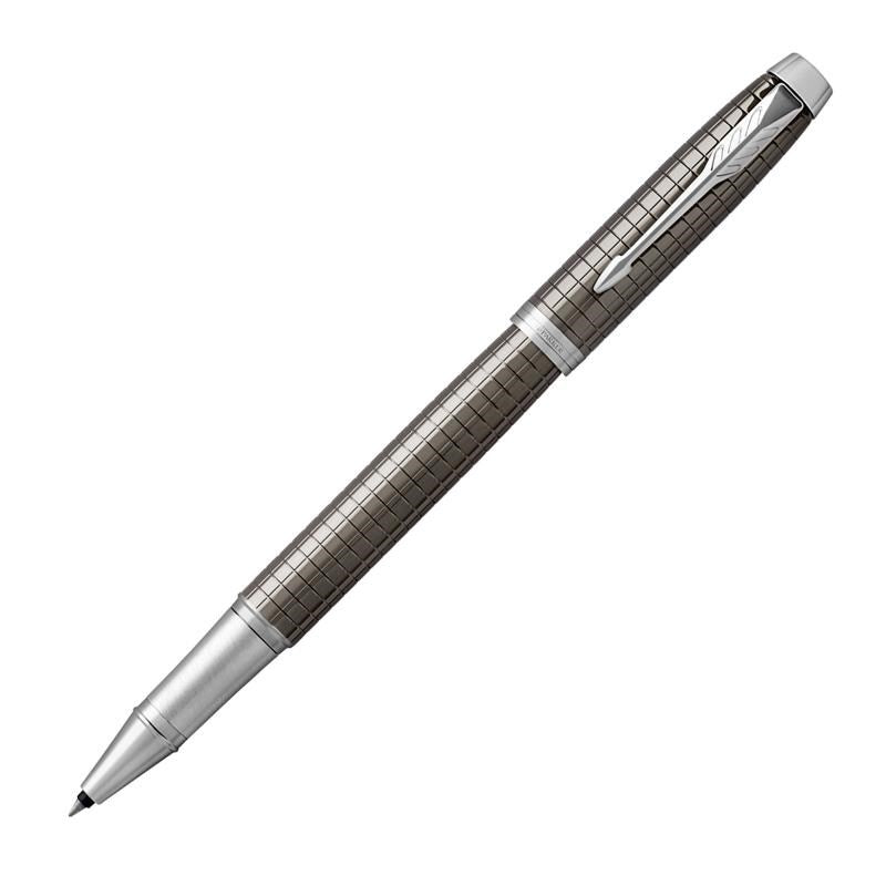 Parker IM Premium Dark Espresso Chiselled CT Rollerball Pen