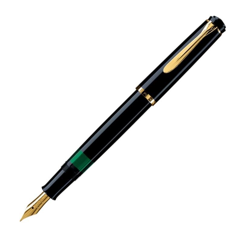 Pelikan Classic 200 Piston Black Gold Trim Fountain Pen