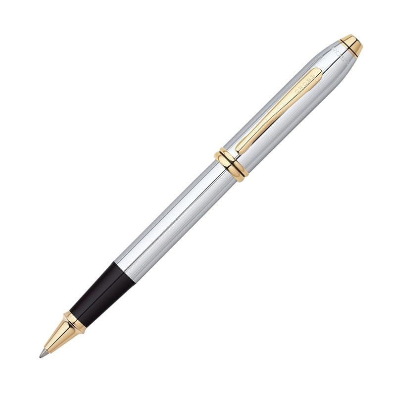 Cross Townsend Medalist Chrome Gold Trim Rollerball Pen