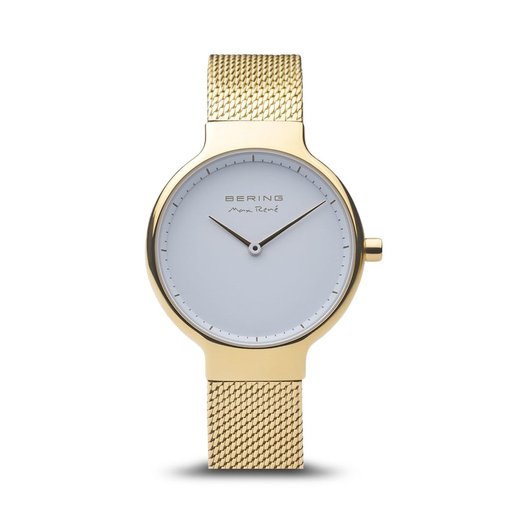 Bering Max René Polished Gold Mesh Watch