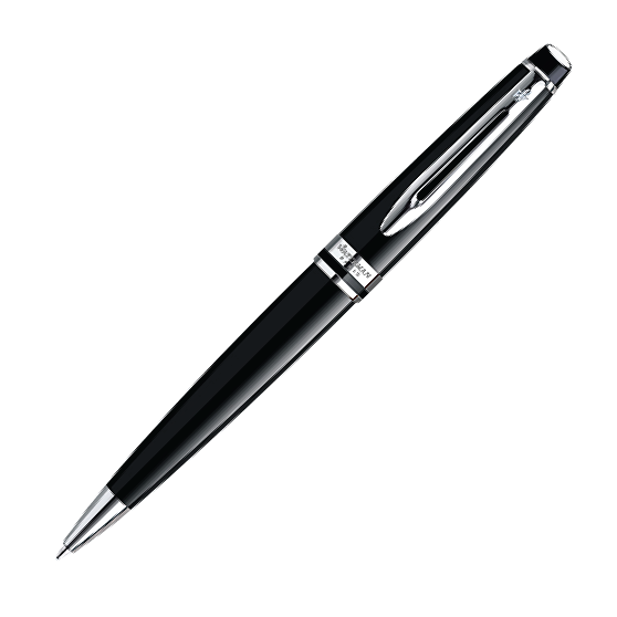 Waterman Expert Black Lacquer Chrome Ball Pen