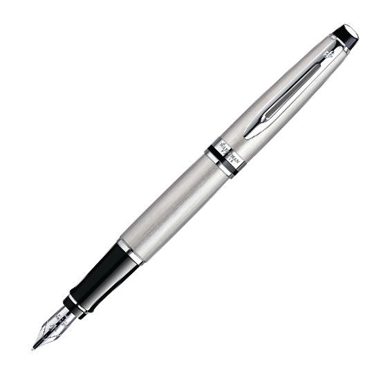 Waterman Expert Brushed Steel Chrome Fountain Pen