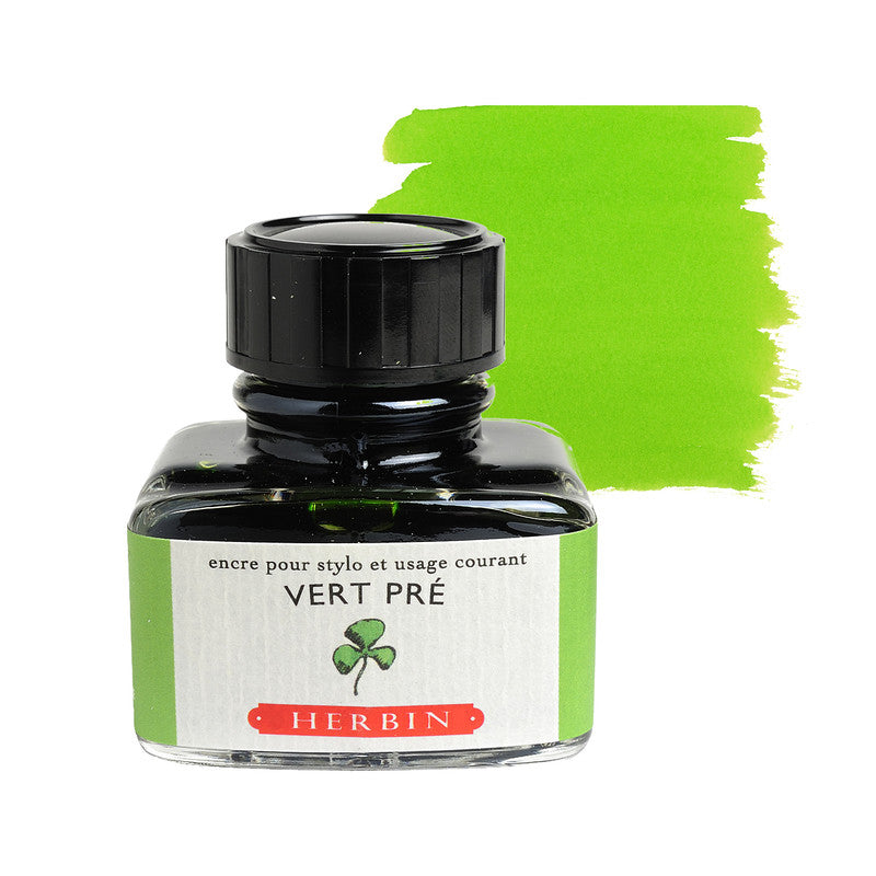 HERBIN - FOUNTAIN PEN INK - 30ML BOTTLE - CLOVER GREEN (VERT PRE)