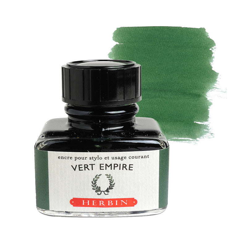 HERBIN - FOUNTAIN PEN INK - 30ML BOTTLE - NAPOLEON GREEN (VERT EMPIRE)