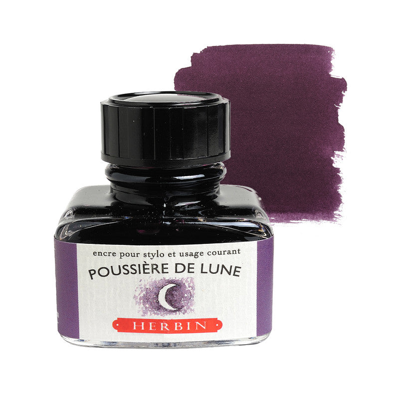 HERBIN - FOUNTAIN PEN INK - 30ML BOTTLE - PURPLE HAZE (POUSSIERE DE LUNE)