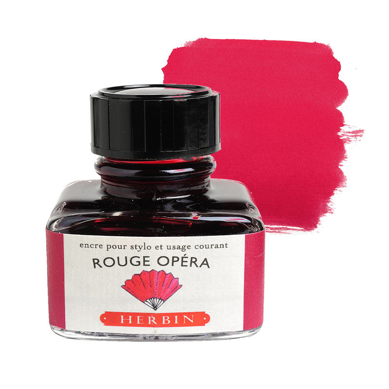 HERBIN - FOUNTAIN PEN INK - 30ML BOTTLE - RED (OPERA)