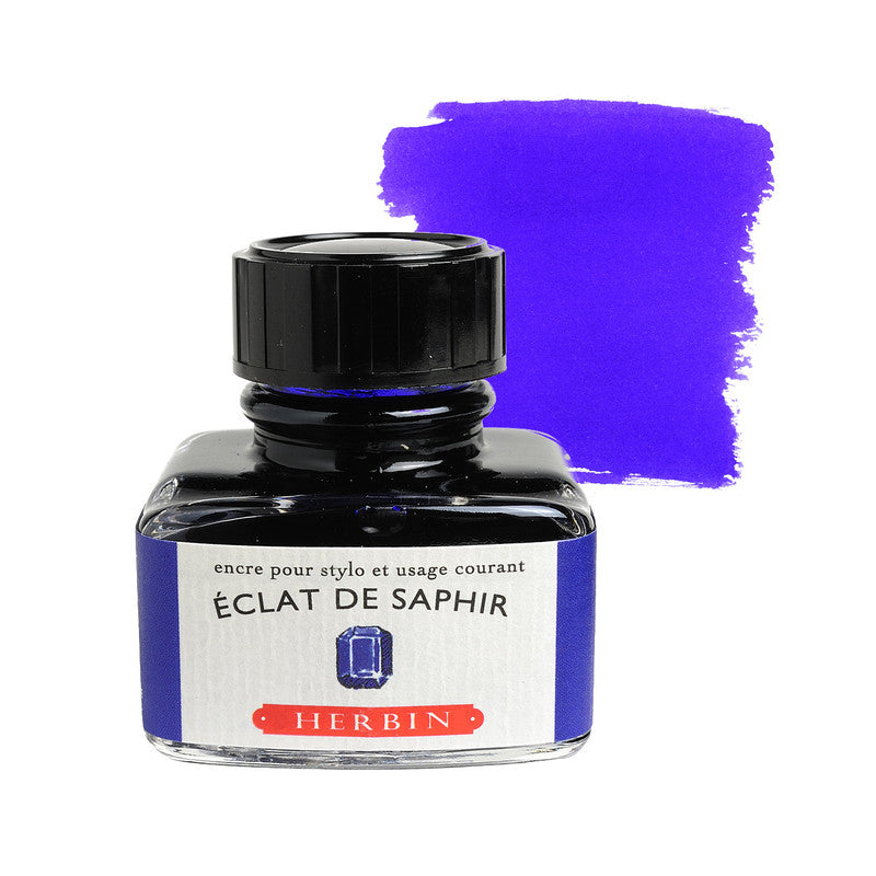 HERBIN - FOUNTAIN PEN INK - 30ML BOTTLE - SAPHIRE BLUE (ECLAT DE SAPHIR)