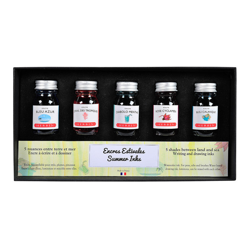 HERBIN - SET OF 5 INK SETS - 10ML - SUMMER