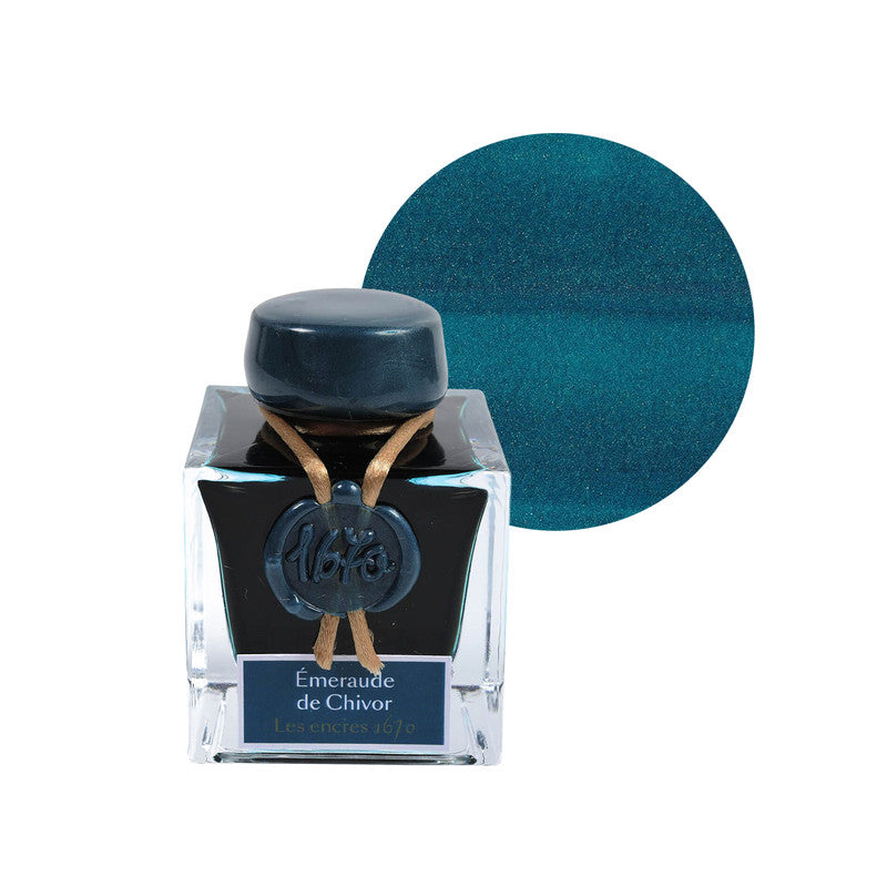 JACQUES HERBIN - 1670 INK - 50ML BOTTLE - EMERALD OF CHIVOR