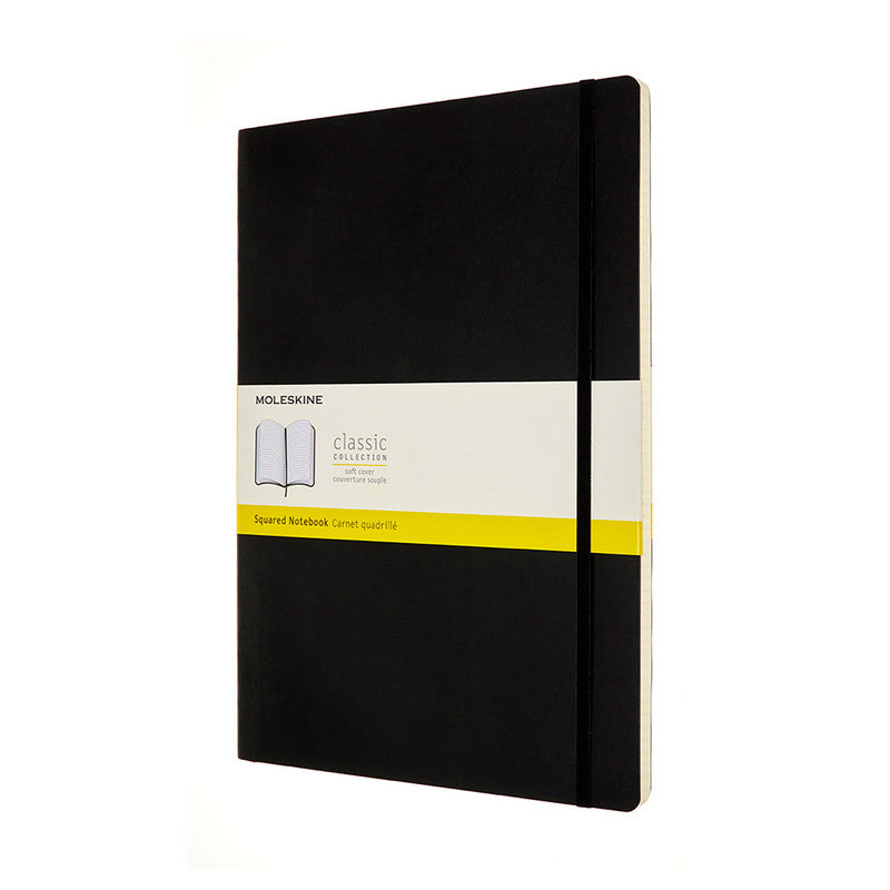 MOLESKINE - CLASSIC SOFT COVER NOTEBOOK - GRID - A4 - BLACK