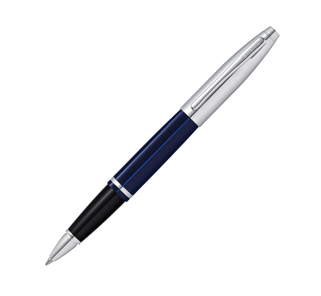 Cross Calais Chrome/Blue Lacquer Rollerball Pen