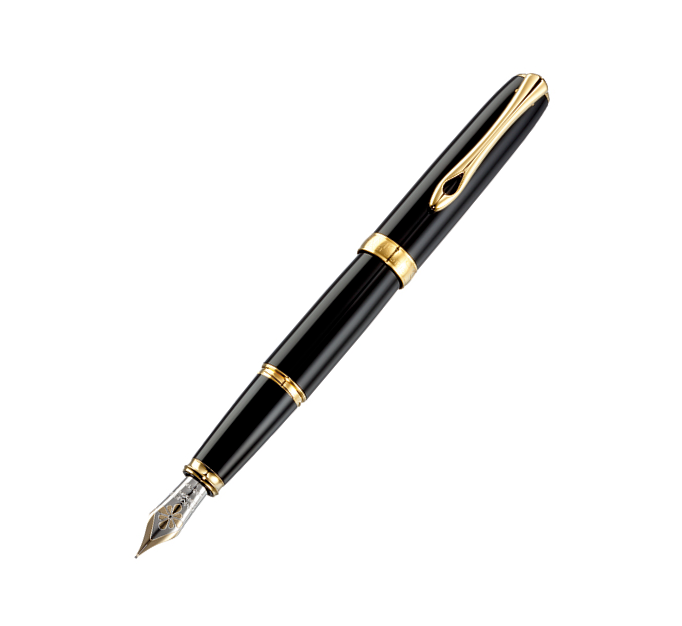 Diplomat Excellence A2 Black Lacquer Gold 14kt Fountain Pen