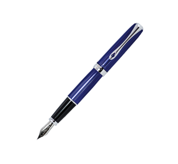 Diplomat Excellence A2 Skyline Blue Chrome Fountain Pen