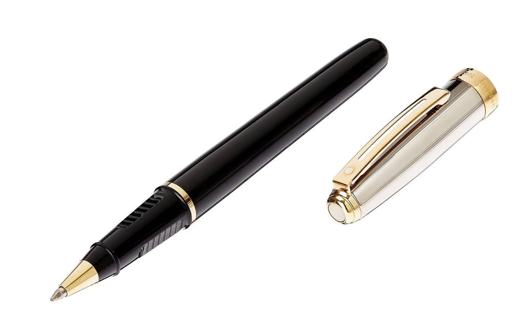 Sheaffer Prelude Black Onyx Lacquer with Chased Palladium Cap & 22KT Gold-Plated Trim Rollerball Pen