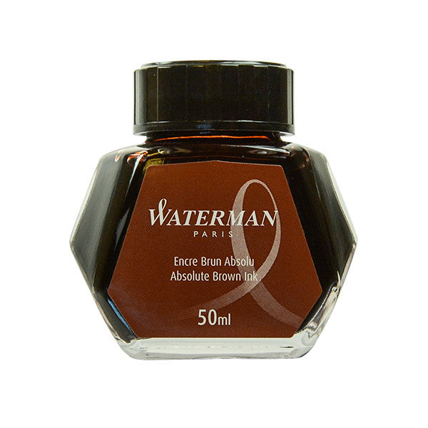 Waterman Ink Refill Bottle Absolute Brown 50ml Boxed