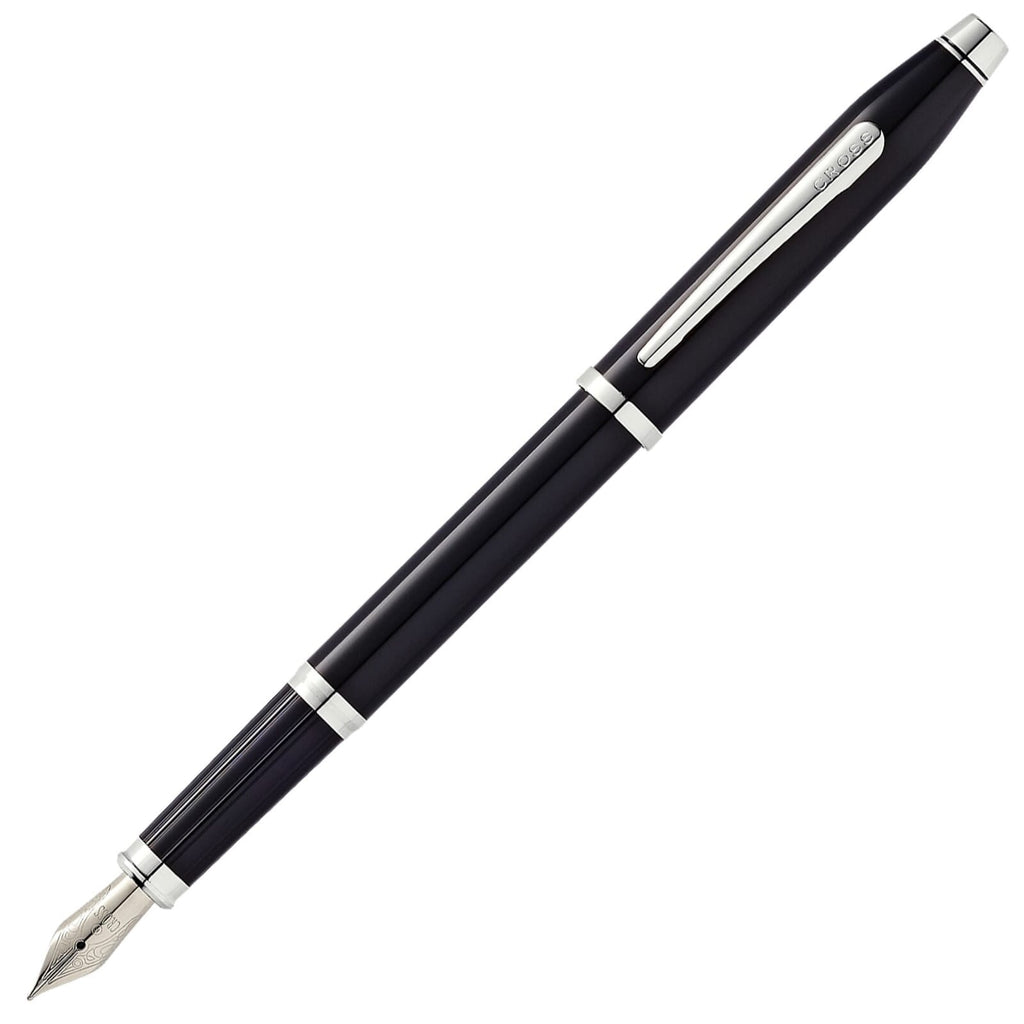 Cross Century II Black Lacquer Rhodium Plate Fountain Pen