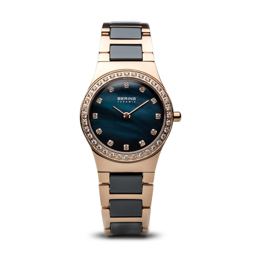 Bering Sale Polished Rose Gold Ceramic Watch