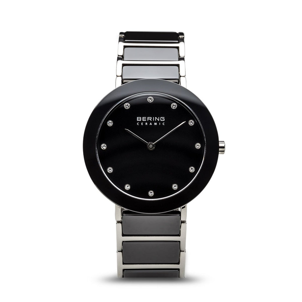 Bering Ceramic Polished Silver Ceramic Bracelet Watch