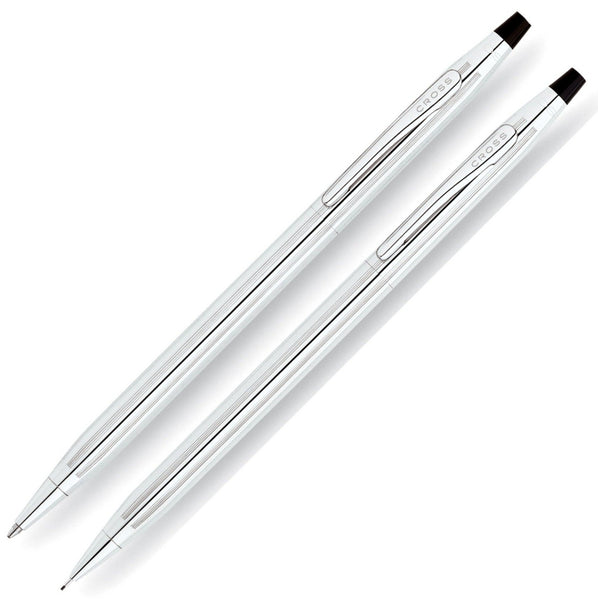 Cross Classic Century Lustrous Chrome Ballpoint Pen/0.7mm Pencil Set