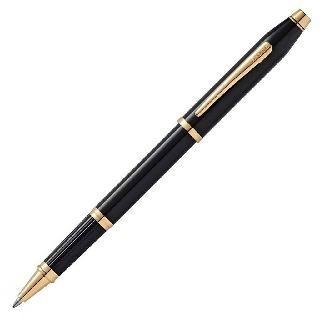 Cross Century II Black Lacquer 23K Gold Plate Rollerball Pen